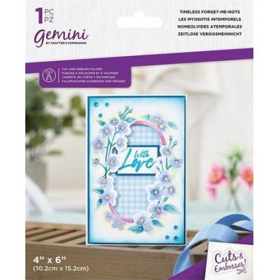 Gemini Cut & Emboss Folder - Floral Frame Timeless Forget-Me-Nots